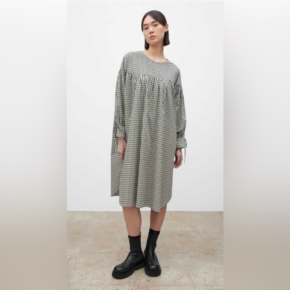 Kowtow Juno dress black and white checker